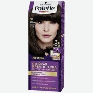Крем-краска для волос Palette Интенсивный цвет N2 Темно-каштановый 3-0, 110мл Россия