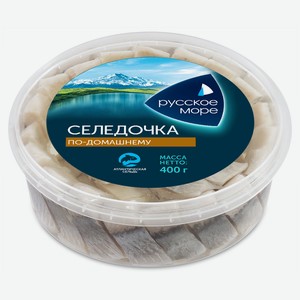 Сельдь в масле Русское море По-домашнему филе-кусочки, 400 г