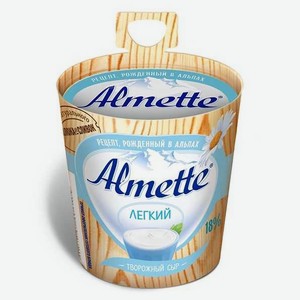 Сыр творожный Альметте легкий 18% 0,15 кг