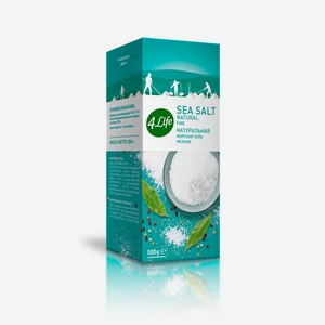 Соль морская мелкая натуральная 4Life 0,5 кг