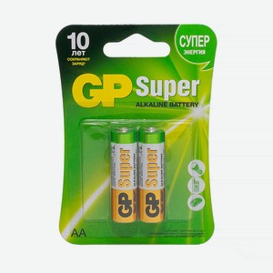 Батарейки алкалиновые 15А GP Super Alkaline АA 2шт, 1 кг