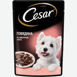 Влажный корм для собак Cesar с говядиной в соусе 85г