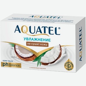 Крем-мыло Aquatel твердое кокосовое молочко 90г