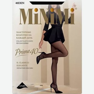 Колготки женские MINIMI Prima 40 с шортиками, 40 den nero 2