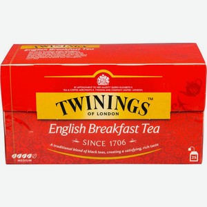 Чай черный Twinings English Breakfast в пакетиках, 25 шт.