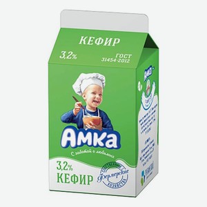 Кефир Амка 3,2% БЗМЖ 0,45 л