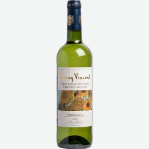 Вино Loving Vincent Des Gracieuses Vignes Blanc белое сухое 11,5 % алк., Франция, 0,75 л
