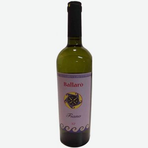 Вино Ballaro Фиано белое сухое 12.5 % алк., Италия, 0.75 л