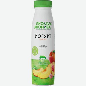 Йогурт питьевой Эконива Fitness Line с персиком 2,5%, 300 г