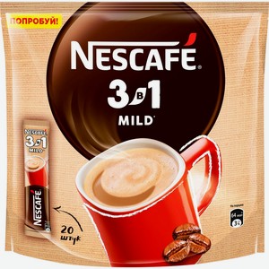 Напиток кофейный NESCAFE 3в1 мягкий натур. м/у, Россия, 290 г