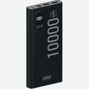 Внешний аккумулятор (Power Bank) HIPER CORE X Transparent, 10000мAч, черный