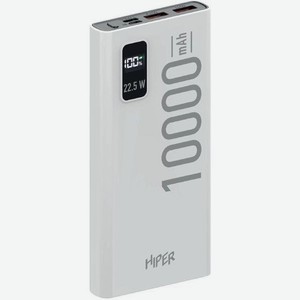 Внешний аккумулятор (Power Bank) HIPER EP 10000, 10000мAч, белый [ep 10000 white]