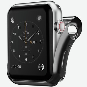 Бампер для Apple Watch InterStep 42mm Спортивный, силикон, чёрный