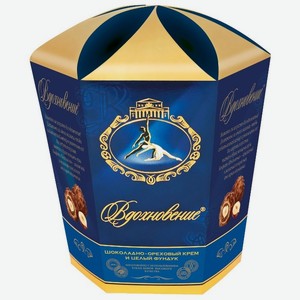Набор конфет Красный Октябрь Вдохновение шоколадно-ореховый крем и целый фундук, 150 г