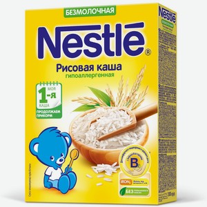 Каша детская Nestle безмолочная рисовая гипоаллергенная, с 4 месяцев, 200 г
