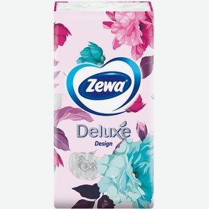 Платочки бумажные носовые Zewa Deluxe Design 3 слоя 10шт 1 упаковка