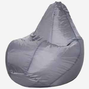Однотонное кресло-мешок, груша размер XL серый