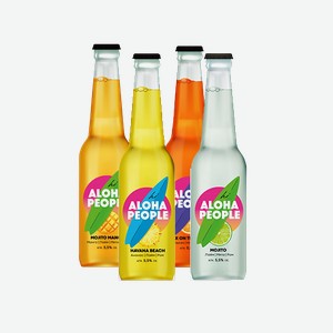 Напиток слабоалкогольный ALOHA PEOPLE в ассортименте 5,5% ст/б 0,33л