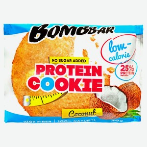Печенье протеиновое Bombbar неглазированное с кокосом, 40 г