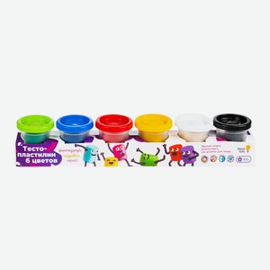 Набор для детского творчества  Тесто-пластилин 6 цветов , 0,31 кг