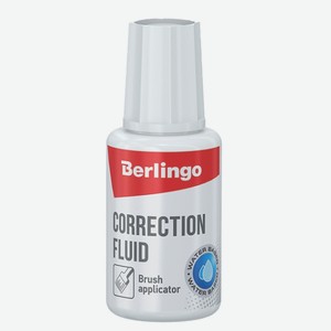 Корректирующая жидкость «Berlingo», водная, с кистью, 20 мл