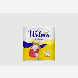 Туалетная бумага WELMA Two-ply Toilet Paper With Chamomile Flavo 4 шт