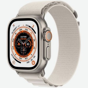 Смарт-часы Apple Watch Ultra A2622, 49мм, титан / сияющая звезда [mqey3ll/a]