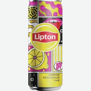 Чай холодный ЛИПТОН лимон, ж/б, 0.25л