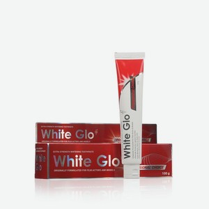 Зубная паста White Glo Professional Choice отбеливающая Экстрасильная 100мл + зубная щетка и зубочистки в подарок