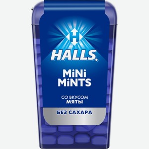 Леденцы HALLS Mini Mints со вкусом мяты, Турция, 12,5 г