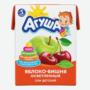 Сок агуша Яблоко-Вишня 200мл, 0,09 кг