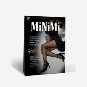 Колготки женские MINIMI IDEALE 20 утяжка по ноге - Nero, Без дизайна, 2