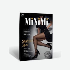 Колготки женские MINIMI IDEALE 20 MAXI утяжка по ноге - Nero, Без дизайна, 7