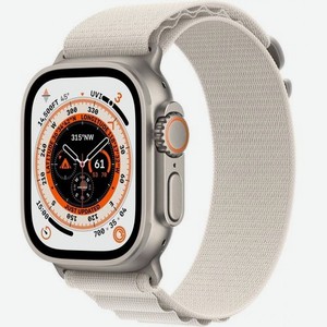 Смарт-часы Apple Watch Ultra A2684, 49мм, титан / сияющая звезда [mqft3ae/a]