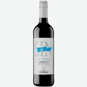 Вино безалкогольное Felix Solis Vina Albali Cabernet Tempranillo красное полусухое, 0.75л Испания