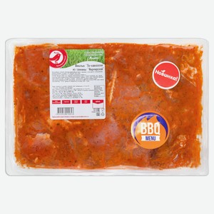 Шашлык из свинины АШАН Красная птица По-кавказски фермерский охлажденный, 1 упаковка ~ 1,5 кг