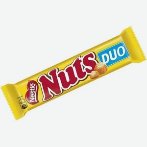 Батончик шоколадный Nuts DUO, 66г