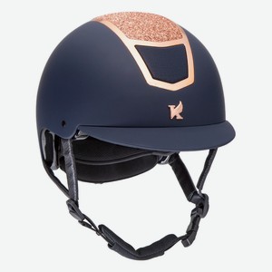 Шлем для верховой езды с регулировкой SHIRES Karben  Valentina , обхват головы 59-61 см, синий/розовое золото (Великобритания)