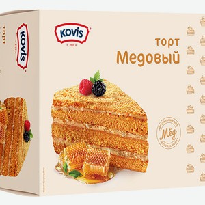 Торт бисквитный Медовый 240 г Ковис