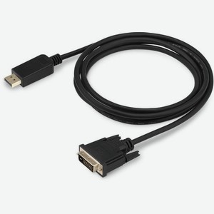 Кабель аудио-видео Buro 1.1v, DisplayPort (m) - DVI-D (Dual Link) (m) , 2м, GOLD, черный [bhp dpp_dvi-2]