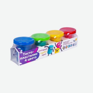 Набор для детского творчества  Тесто-пластилин 4 цвета , 0,254 кг