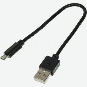 Кабель Digma micro USB (m) - USB (m), 0.15м, 2A, черный [microusb-0.15m-blk]