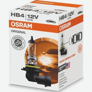 Лампа автомобильная галогенная Osram 9006, HB4, 12В, 51Вт, 4500К, 1шт