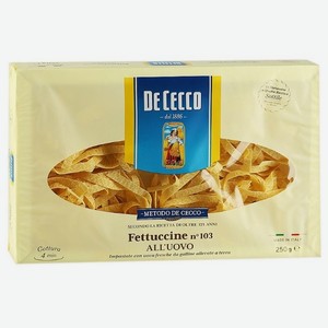 Макароны De Cecco Fettuccine № 103 all uovo 250 г