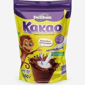 Какао-напиток Delibon витаминизированный порошкообразный для детей с 3-х лет 500г