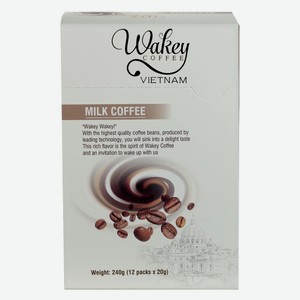 Кофе растворимый WAKEY с молоком, 12х20 г