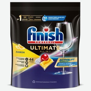 Капсулы для посудомоечной машины Finish Ultimate Лимон, 44 шт (3215675)