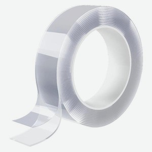 Крепежная лента DASWERK Скотч Nano Tape, многоразовая, двухсторонняя, прозрачная, 2 мм, 3 м х 30 мм (607928)