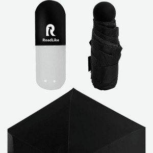 Зонт ROADLIKE компактный, в чехле, черный (293118)
