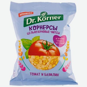 Чипсы Dr.Korner Кукурузно-рисовые с томатом и базиликом 50г